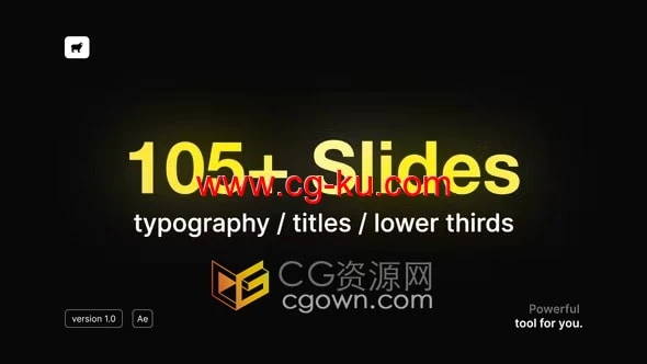 AE模板-105+自动调整大小创意文字排版框标题文本动画的图片1