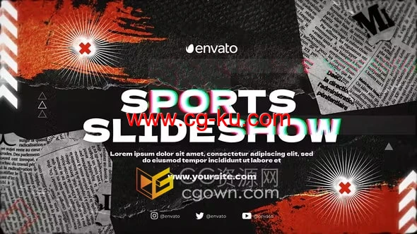 AE模板-健美运动健身体育俱乐部宣传片Sports Slideshow的图片1