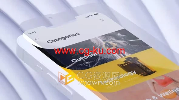 AE模板-iphone 13智能手机动画3D模型展示APP应用程序介绍视频的图片1