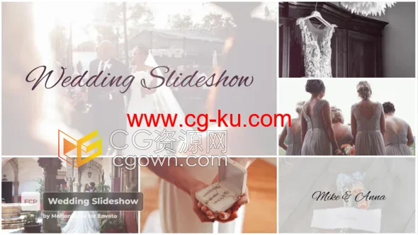 Wedding Slideshow FCPX插件婚礼视频相册照片幻灯片动画制作的图片1