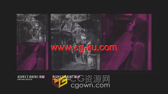 AE模板-创意屏闪效果多屏图片展示品牌宣传短片的图片1