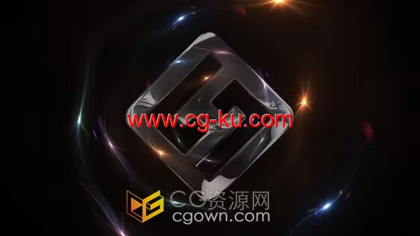 AE模板-漩涡状五彩星光火花演绎企业品牌标志LOGO动画的图片1