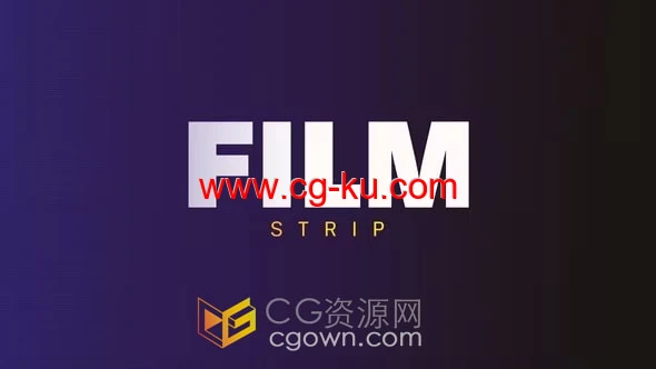 AE模板-故障效果简单片头标志动画Film Strip的图片1