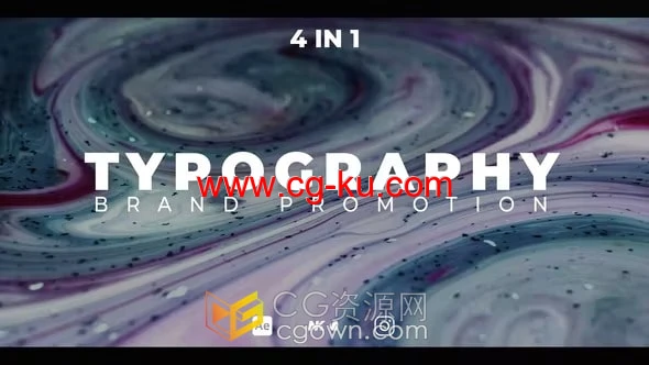 AE模板-节奏感动画时尚对比场景适合产品展示品牌广告包装片头的图片1