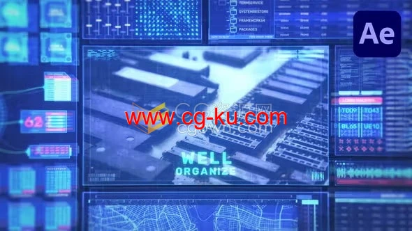 HUD Technology AE模板高科技互联网科学技术宣传视频动画的图片1