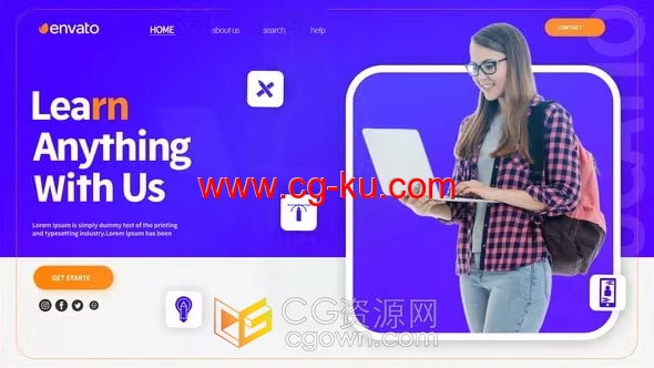 教育幻灯片AE模板学院开幕式大学演示活动推广宣传视频的图片1