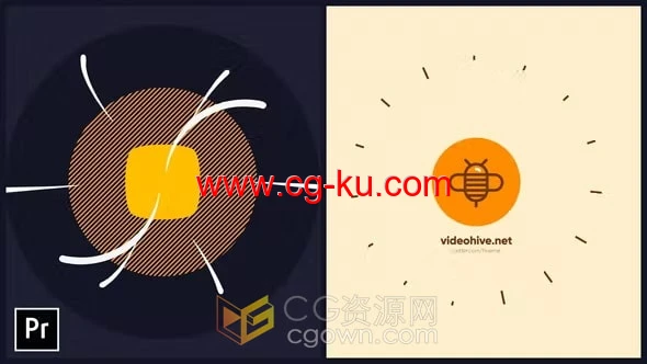 Classic Logo 4K PR模板卡通几何形状动画标志视频片头的图片1