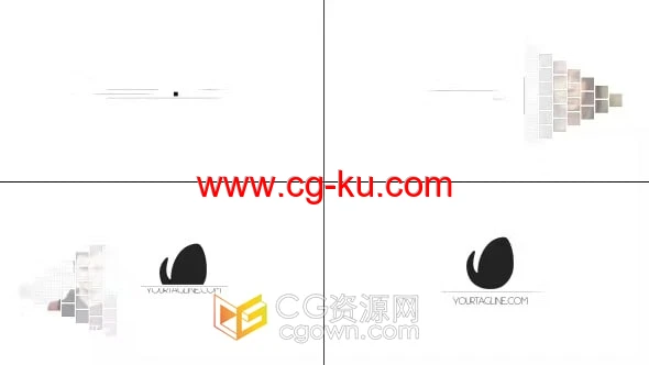 Simple Photo Logo AE模板方块照片动画视频片头制作的图片1