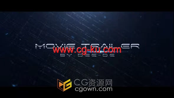 电影预告片AE模板下载大片故障金属动画文字标题宣传的图片1