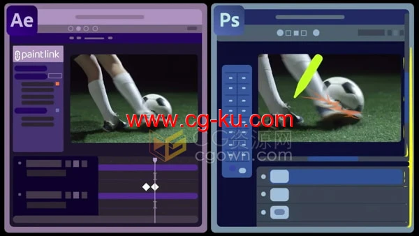 Paint Link V1.0 为AE与PS逐帧动画动绘图创建动态连接插件的图片1