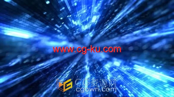 像素隧道光线信息科技动画LOGO宣传视频片头AE模板的图片1