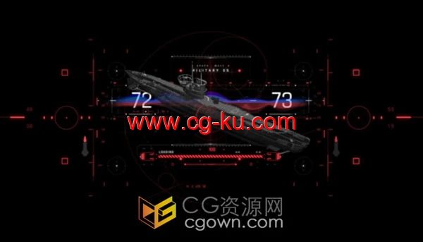 军事演习机器人火箭坦克飞船科技HUD屏幕信息图动画视频AE模板的图片1