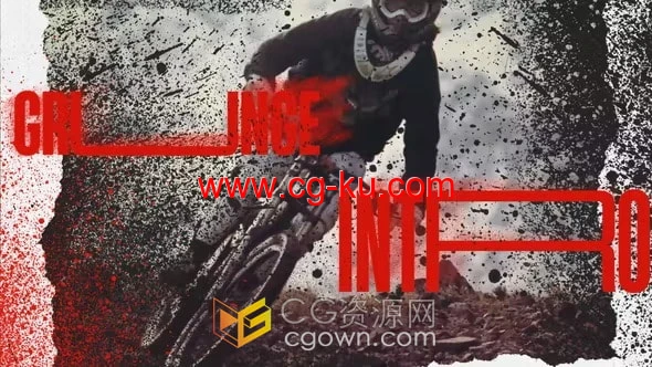 AE模板-抽象泼墨肮脏插图复古卡通漫画艺术元素嘻哈摇滚动态片头的图片1