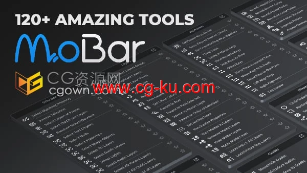 AE脚本MoBar v1.3.1拥有120多个快捷命令工具箱的图片1