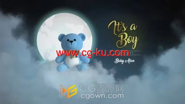 AE模板-可爱卡通视频片头幼儿中秋节欢庆活动开幕式开场的图片1