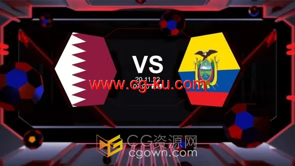 AE模板-足球赛事比赛队伍VS对站卡牌卡片过渡的图片1