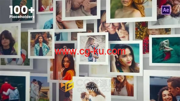 回忆幻灯片动画AE模板100张照片视频相册的图片1