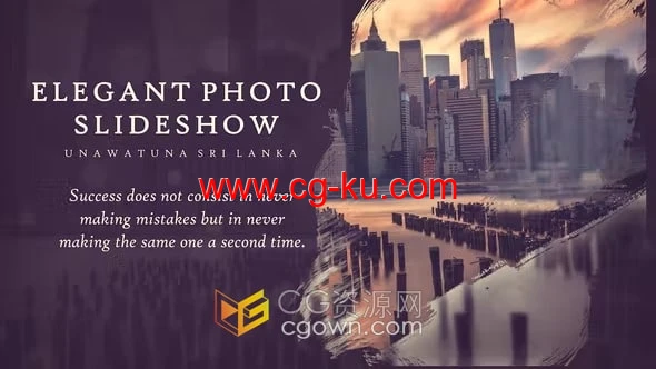 优雅笔刷遮罩动画幻灯片PR模板企业公司介绍视频的图片1