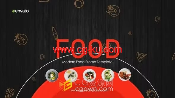Food Promo V3 AE模板食品促销美食菜单介绍广告视频的图片1