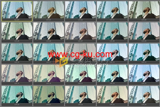 25种电影调色LUTs预设与30种漏光光效+3组胶片颗粒视频素材的图片1