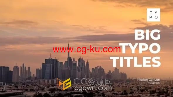 AE模板-12个很酷的大字体动态动画标题排版介绍Big Typography Titles的图片1