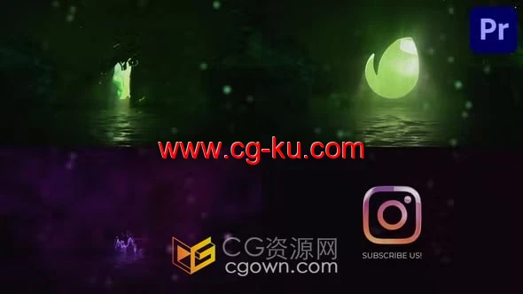 PR模板-逼真水面灯光效果3D标志品牌LOGO动画的图片1