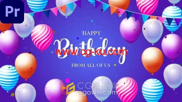 PR模板-可爱有趣明亮花哨元素装饰背景儿童生日派对节日活动视频的图片1
