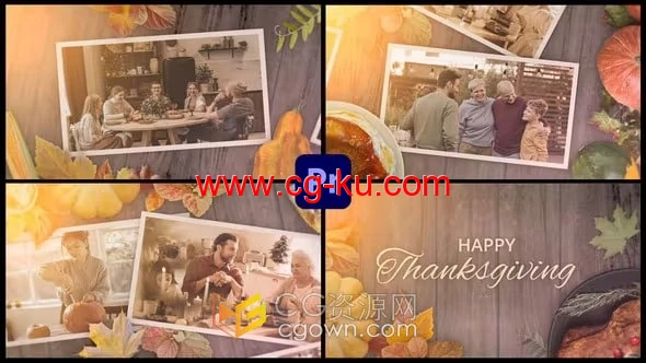 PR模板-秋季浪漫家庭视频相册感恩活动精美照片幻灯片的图片1