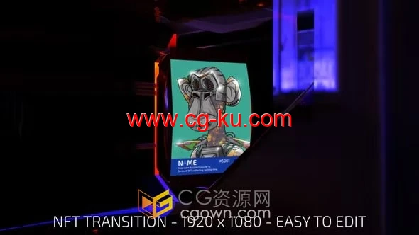 NFT Transition互联网科技感nft艺术图形元素过渡-AE转场模板的图片1