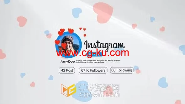 社交媒体平台帐号宣传介绍动画视频-AE模板下载的图片1