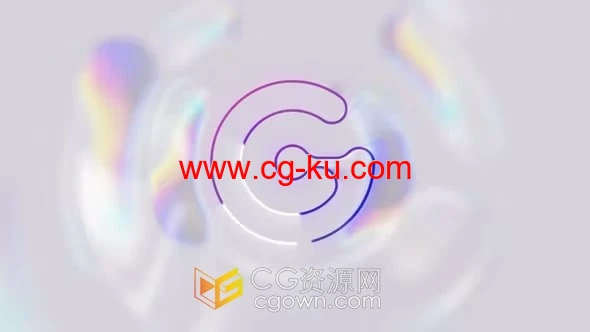 Simple Chromatic Logo AE模板彩色光泽绘画标志视频片头的图片1