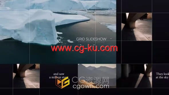 网格线条滑动转场幻灯片宣传视频动画制作AE模板的图片1