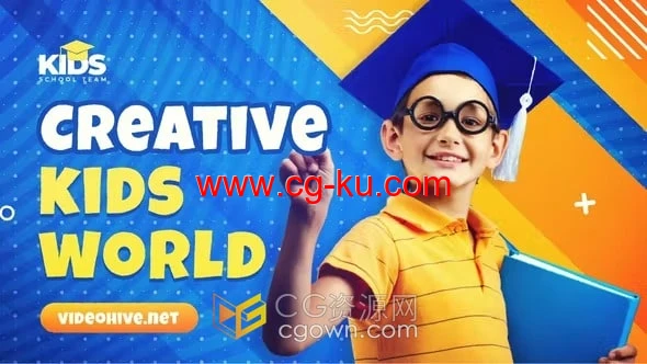 儿童比赛活动宣传幼儿园小学生介绍视频动画PR模板的图片1