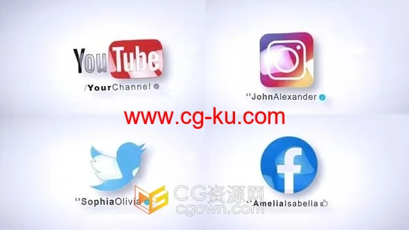 4K分辨率明亮风格LOGO动画视频片头AE模板下载的图片1