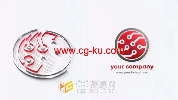 Corporate Logo AE模板下载芯片科技公司视频片头动画的图片1