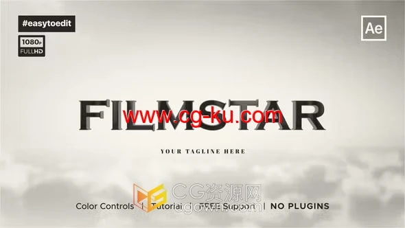 复古电影胶片动画纪录片开场视频片头制作AE模板的图片1