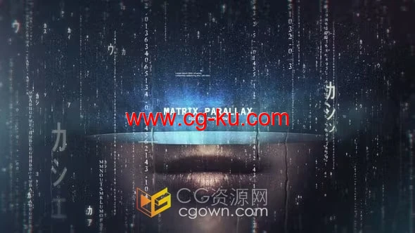 AE模板-矩阵视差幻灯片适用比特币主题矩阵胶片数字主题宣传视频的图片1