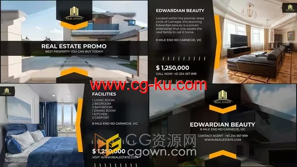 房地产促销住宅楼公寓酒店展示环境宣传视频动画-AE模板的图片1