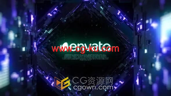 暗数据隧道现代高科技或者未来游戏介绍宣传视频AE模板的图片1