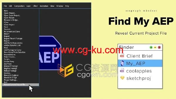Find My AEP V2.3 AE插件快速查找项目工程存放位置的图片1