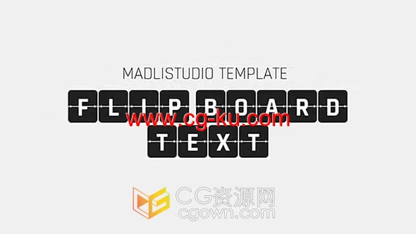 3D翻转板文本动画效果AE标题文字模板的图片1