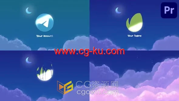 PR模板-大气彩色天空风格品牌LOGO产品广告标志动画的图片1