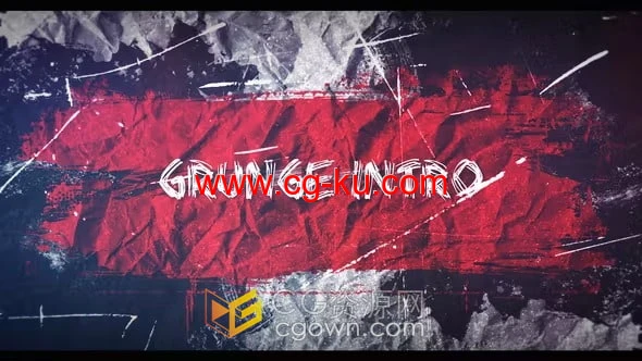 AE模板-复古摇滚音乐宣传片头Grunge Intro的图片1