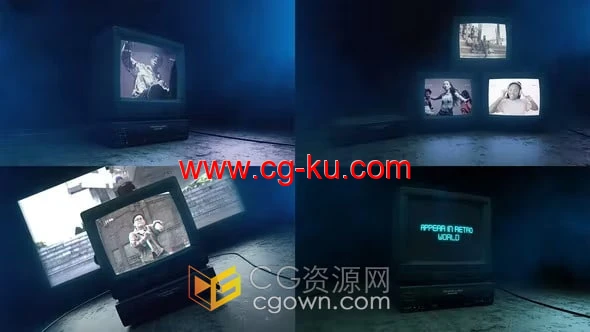 Old TV Opener AE模板复古风格旧老电视机屏幕动画的图片1