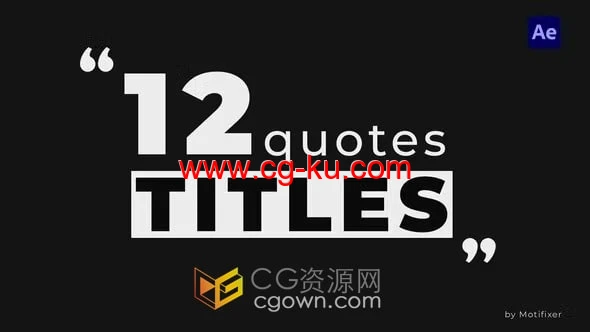 渐变色调粗体排版文字标题社交媒体视频字幕动画AE模板下载的图片1