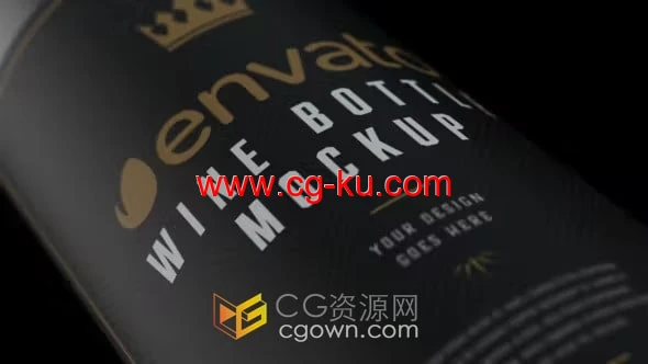 乡村葡萄红酒品牌3D酒瓶模型展示宣传视频广告片制作AE模板的图片1