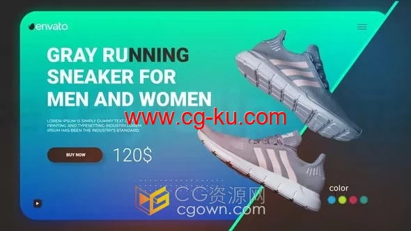 运动鞋促销大减价双十一优惠活动宣传广告视频AE模板的图片1