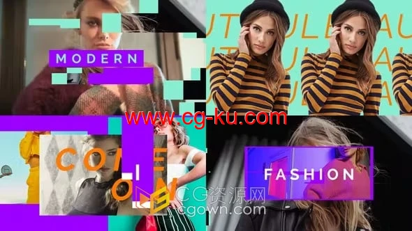 Fashion Typography AE模板时尚动态排版开场视频片头的图片1