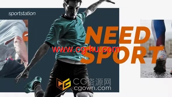 运动幻灯片AE模板体育比赛健身极限运动宣传视频的图片1