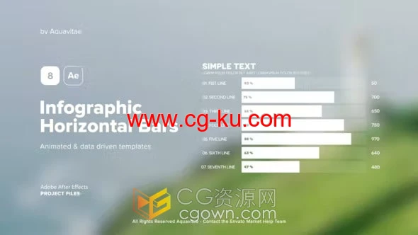 信息图表水平条形图动画效果制作AE模板下载的图片1